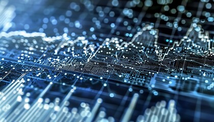 Image of Global Financial Data Analysis Using Abstract AI