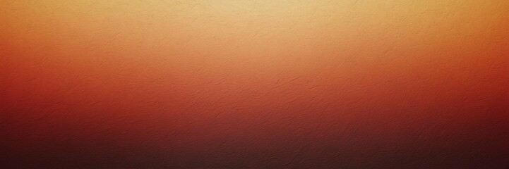 Burgundy red to dark amber color gradient kraft paper grainy rough texture banner panoramic background banner template backdrop from Generative AI - obrazy, fototapety, plakaty