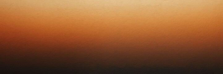 dark amber to burnt sienna color gradient kraft paper grainy rough texture banner panoramic background banner template backdrop from Generative AI