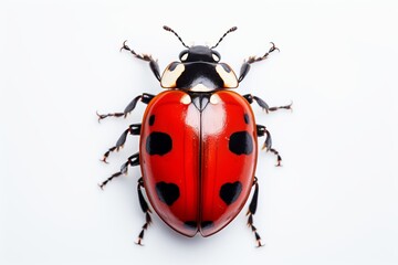Ladybug on white background