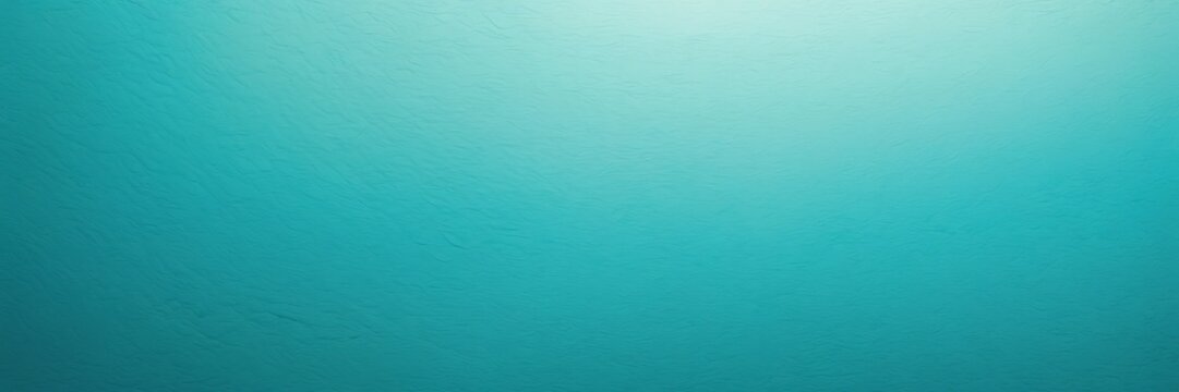 Jade green to turquoise blue color gradient kraft paper grainy rough texture banner panoramic background banner template backdrop from Generative AI