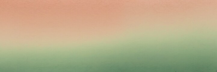 Olive green to salmon pink color gradient kraft paper grainy rough texture banner panoramic background banner template backdrop from Generative AI