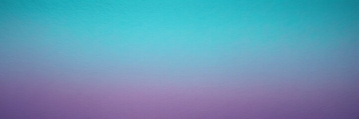 Turquoise blue to mauve purple color gradient kraft paper grainy rough texture banner panoramic background banner template backdrop from Generative AI - obrazy, fototapety, plakaty