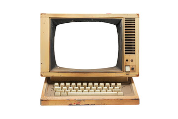 A vintage retro personal computer monitor - obrazy, fototapety, plakaty