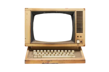 Gardinen A vintage retro personal computer monitor © ink drop