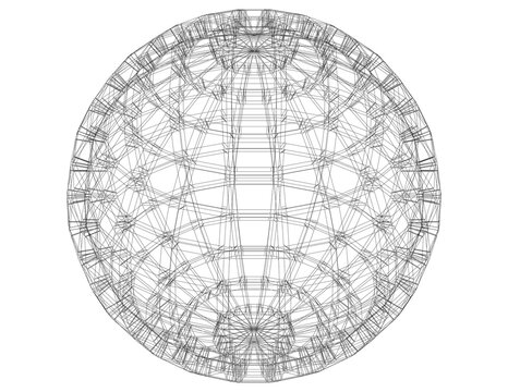 Wireframe Shape Globe Grid Sphere 3D print model