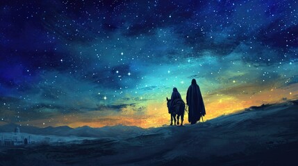 Journey of Mary and Joseph, illustration