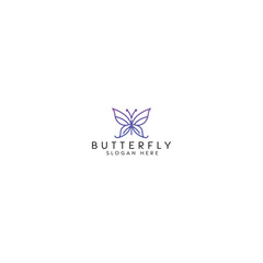 Elegant Butterfly Logo Design for a Brand With Placeholder for Slogan on White Background