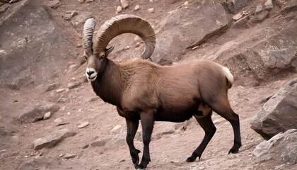 An Ibex With Its Powerful Muscles Rippling Beneath Upscaled