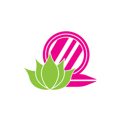 Beauty powder logo icon, design vector illustration template.