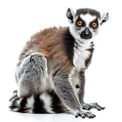 Naklejka premium Lemur isolated on white background