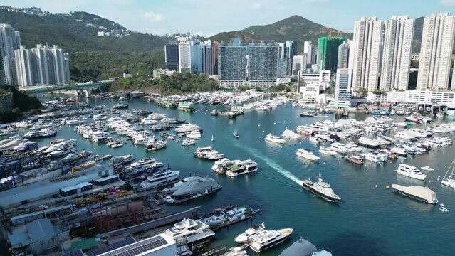 Aberdeen South Typhoon Shelter, Harbor Haven Amidst Urbanity March 24 2024