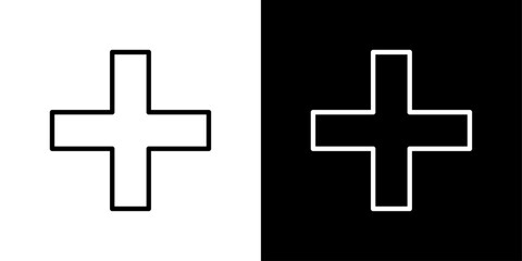 編集可能な足し算のベクターアイコン