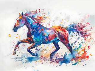 painting horse wall art, a symbol of progress and strength.