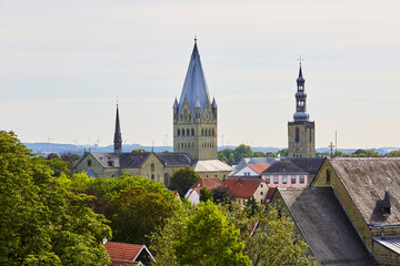 Obraz premium Blick auf die Stadt Soest, Skyline, Kreis Soest, NRW, Deutschland, Germany, 2023 