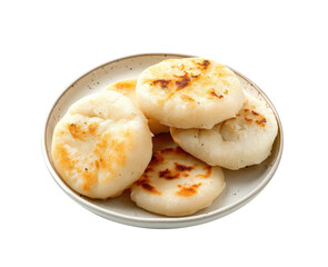 A Plate of Arepas Isolated on a Transparent Background