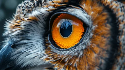 Foto op Aluminium detail right eye owl eagle © Nataliya