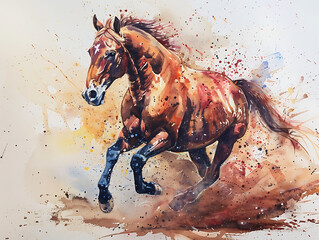 painting horse wall art, a symbol of progress and strength.