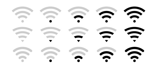  Wifi icon . wi-fi icon sign for remote internet access. Vector illustration