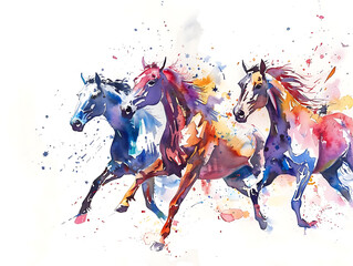 painting horse wall art, a symbol of progress and strength.