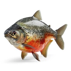 Fototapeta premium Piranha isolated on white background 