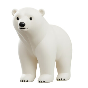 Polar Bear Animal Isolated 3d Render Illustration