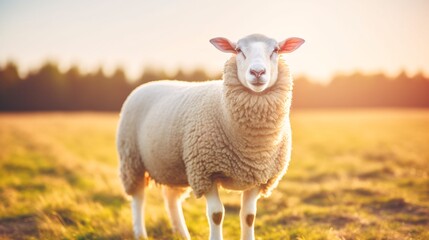 a sheep standing in a field