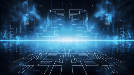 Naklejka premium cyber winter, copy space for text