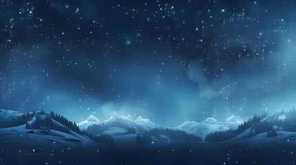 Fototapeta premium Cyber winter background, copy space for text