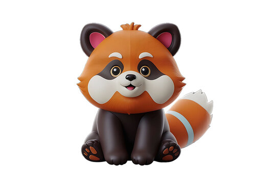 Red Panda Animal Isolated 3d Render Illustration