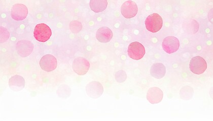Watercolor style illustration background with polka dots in gentle colors.