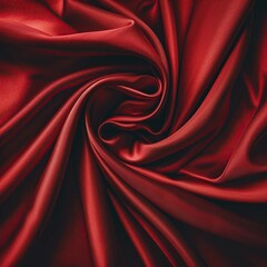 Obraz premium Twisted maroon silk fabric, macro, intricate texture details, studio lighting ,professional color grading,soft shadowns, no contrast, clean sharp,clean sharp focus, digital photography,