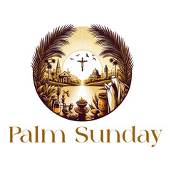 A vector of palm sunday