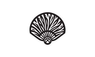 white outlines hand fan with white outlines and black background hand fan black and white icon hand fan black and white logo hand fan black and white image hand fan icon illustration of hand fan on 