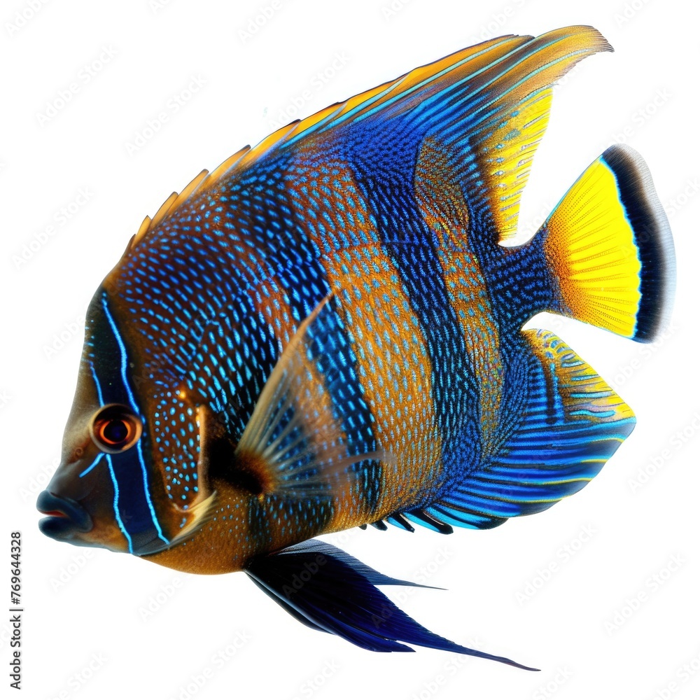 Wall mural Fish Tropical isolated on white background