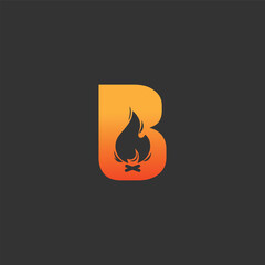 modern simple letter B logo design
