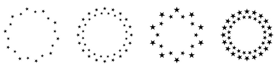 sparkling star circle frame