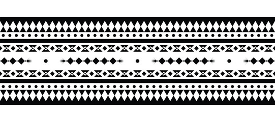Ethnic border ornament vector illustration. Geometric ethnic oriental seamless pattern. Native American Mexican African Indian tribal style. Design border, textile, fabric, clothing, carpet, batik.