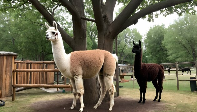 A Llama In A Tree Fort With Other Llamas Upscaled 4