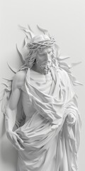 Jesus Christ, Christian god, religion, 3d, background image for mobile phone, ios, Android, banner for instagram stories, vertical wallpaper