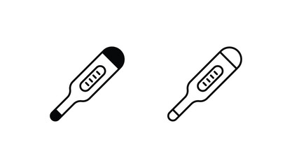 Thermometer icon design with white background stock illustration