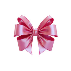 Beautiful pink bow illustration png.