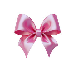 Beautiful pink bow illustration png.