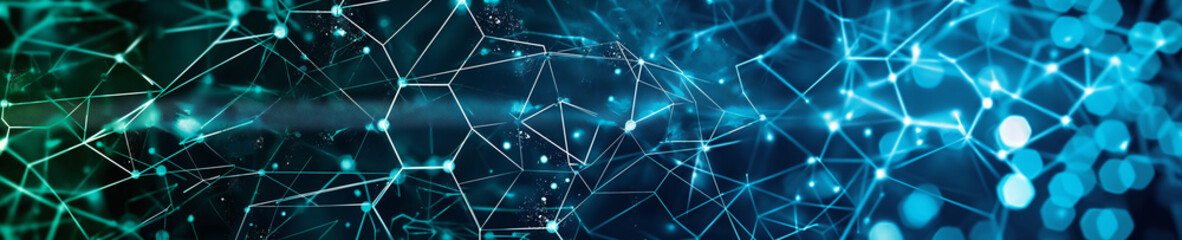 Futuristic Blue Network Connectivity Background