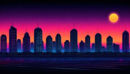 Sunset  at skyline city