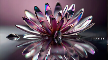 crystal flowers, petals