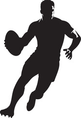 Obraz premium Rugby Player Silhouettes EPS Rugby Vector Rugby Player Clipart