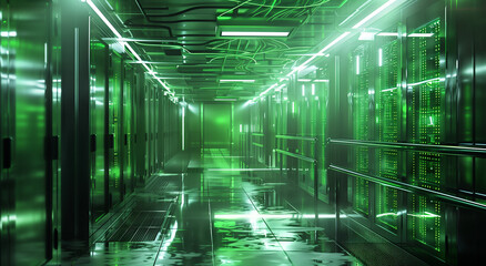 Green data storage servers. AI Generated