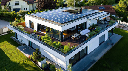 house in the countryside with Renewable energy