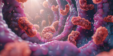 Naklejka premium Human colon cancer